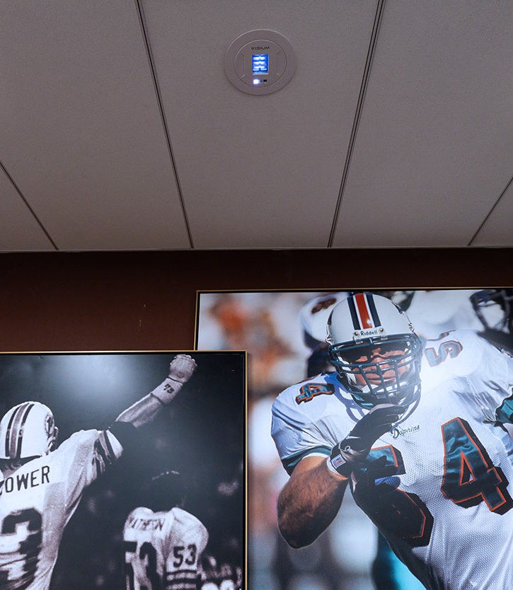 Photo of a Miami Dolphins position room